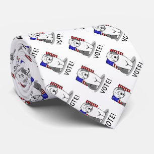Stemming! Oud Engels Sheepdog Grey 1 Cute Politica Stropdas