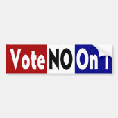 Stemming over 1 Bumpersticker (Voorkant)