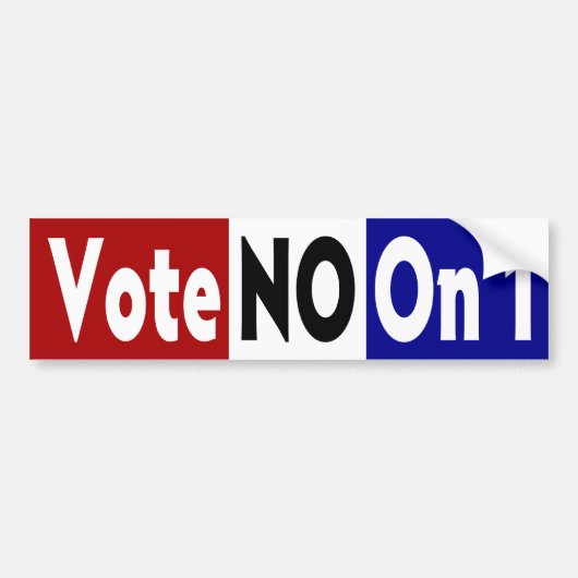 Stemming over 1 Bumpersticker (Voorkant)