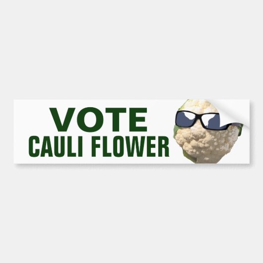 Stemming over Cauli Flower Bumpersticker (Voorkant)