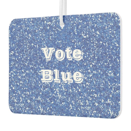 Stemming over de blauwe auto, luchtverfrisser (Links)