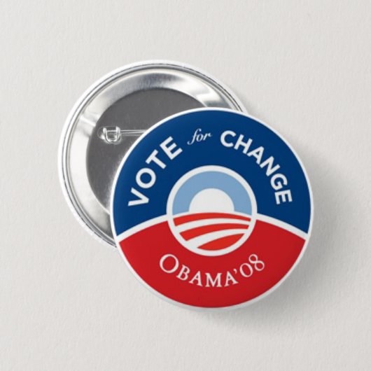 Stemming over de Button van Obama (Voorkant /achterkant)