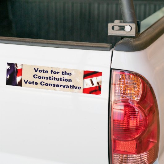 Stemming over de Grondwet Bumpersticker (Op Truck)