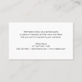 Stemming over de politieke kandidatuur visitekaartje (Achterkant)