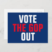 Stemming over de politieke Sjabloon van Red White  Briefkaart (Voorkant / Achterkant)