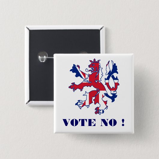 Stemming over de Schotse onafhankelijkheid Vierkante Button 5,1 Cm (Voorkant /achterkant)