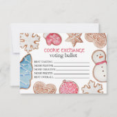 stemming over de uitwisseling van kerstkoekjes bedankkaart (Voorkant)