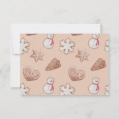 stemming over de uitwisseling van kerstkoekjes bedankkaart (Achterkant)