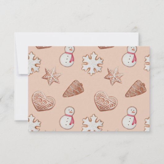 stemming over de uitwisseling van kerstkoekjes bedankkaart (Achterkant)