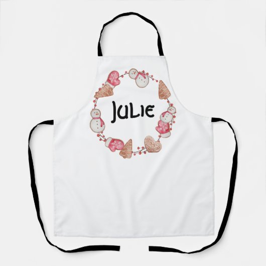 stemming over de uitwisseling van kerstkoekjes schort (Voorkant)