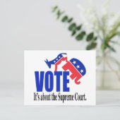 Stemming over het hooggerechtshof briefkaart (Staand voorkant)