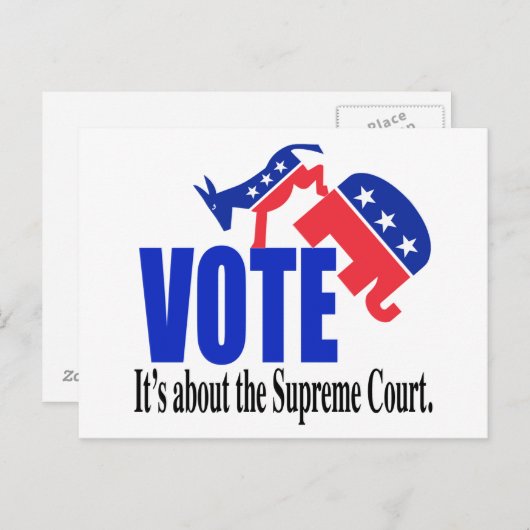 Stemming over het hooggerechtshof briefkaart (Voorkant / Achterkant)