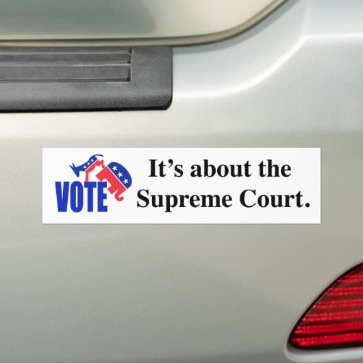 Stemming over het hooggerechtshof bumpersticker (Op auto)
