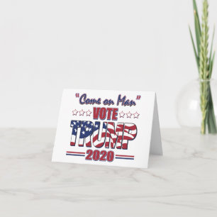 Stemming over het Man - Trump 2020 Bedankkaart