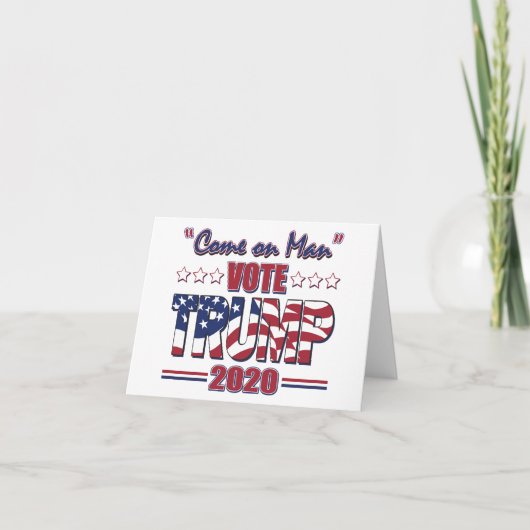 Stemming over het Man - Trump 2020 Bedankkaart (Voorkant)