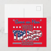 Stemming over het Man - Trump 2020 Briefkaart (Voorkant / Achterkant)