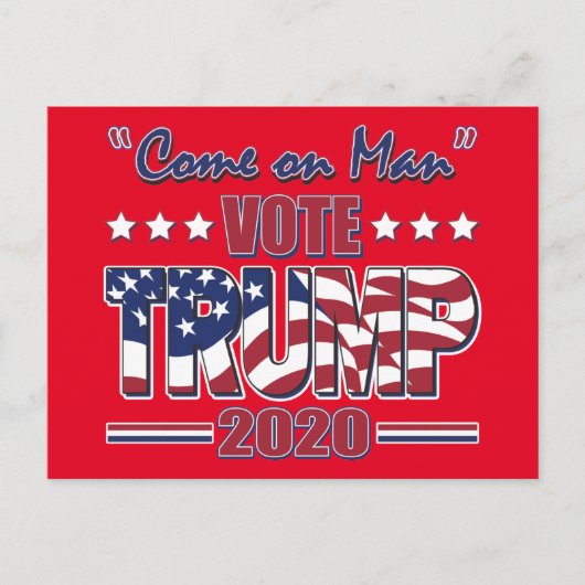 Stemming over het Man - Trump 2020 Briefkaart (Voorkant)