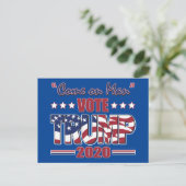 Stemming over het Man - Trump 2020 Briefkaart (Staand voorkant)