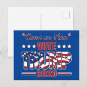 Stemming over het Man - Trump 2020 Briefkaart (Voorkant / Achterkant)