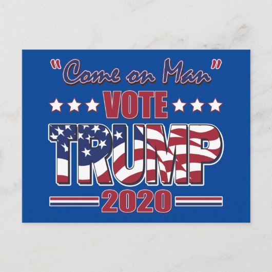 Stemming over het Man - Trump 2020 Briefkaart (Voorkant)