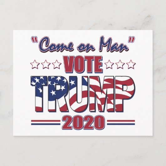 Stemming over het Man - Trump 2020 Briefkaart (Voorkant)