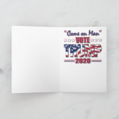 Stemming over het Man - Trump 2020 Feestdagen Kaart (Binnen)