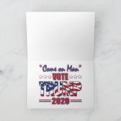 Stemming over het Man - Trump 2020 Feestdagen Kaart (Binnen)