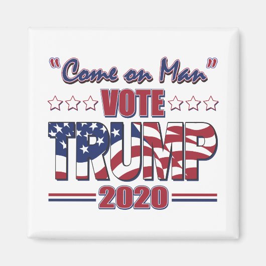 Stemming over het Man - Trump 2020 Magneet (Voorkant)
