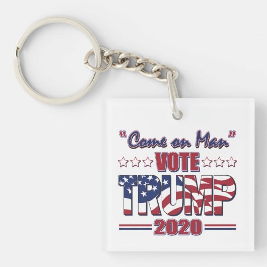 Stemming over het Man - Trump 2020 Sleutelhanger (Voorkant)