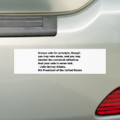 Stemming over het principiële citaat van John Quin Bumpersticker (Op auto)