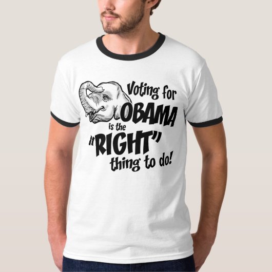 Stemming over het recht van Obama Ringer T-Shirt (Voorkant)