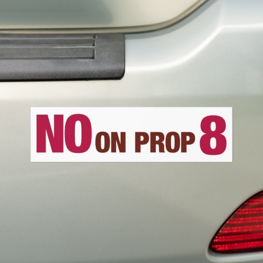 Stemming over het voorstel van Californië 8 Bumpersticker (Op auto)