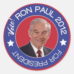 Stemming over Paul 2012 Republikein Ronde Sticker