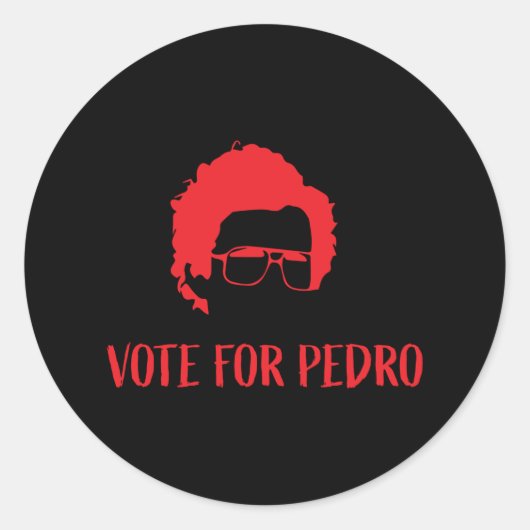 Stemming over Pedro - Napoleon Dynamite Ronde Sticker (Voorkant)
