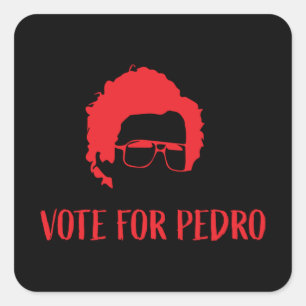 Stemming over Pedro - Napoleon Dynamite Vierkante Sticker