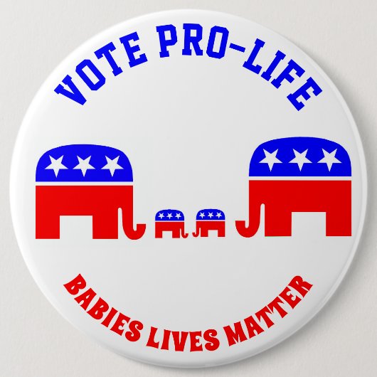 STEMMING OVER PRO-LIFE BABIES LEVENSZAKEN RONDE BUTTON 6,0 CM (Voorkant)