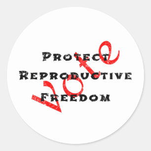 Stemming over reproductieve vrijheid beschermen ronde sticker