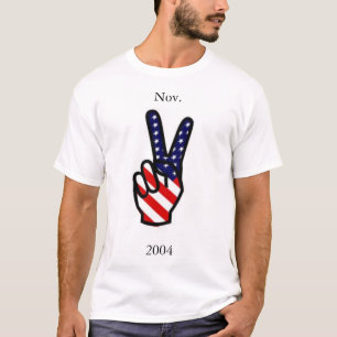 Stemming over T-shirt voor de vrede
