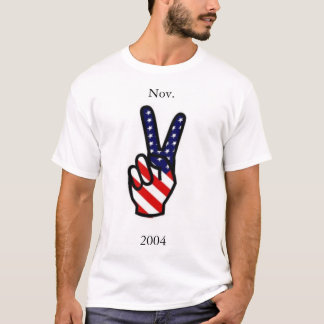 Stemming over T-shirt voor de vrede
