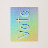 "Stemming." Pastel regenbooggradiënt Jigzaag Puzzl Legpuzzel (Verticaal)
