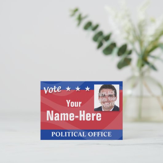 STEMMING - Politieke campagne Visitekaartje (Staand voorkant)