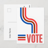 Stemming Politieke Verkiezingen Briefkaart (Voorkant / Achterkant)