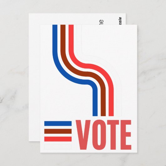 Stemming Politieke Verkiezingen Briefkaart (Voorkant / Achterkant)