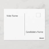 Stemming Politieke Verkiezingen Briefkaart (Achterkant)