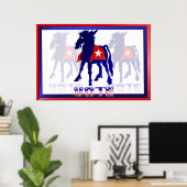 Stemming Poster voor democratische ondertekening (Thuiskantoor)