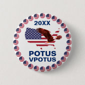 Stemming  Potus Verkiezing Eagle Button (Voorkant)