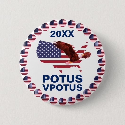 Stemming  Potus Verkiezing Eagle Button (Voorkant)
