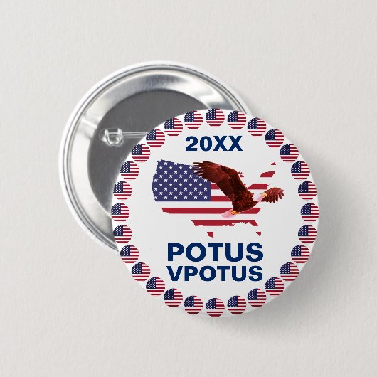 Stemming  Potus Verkiezing Eagle Button (Voorkant /achterkant)