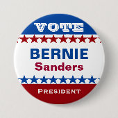 Stemming President Bernie Sanders Ronde Button 7,6 Cm (Voorkant)