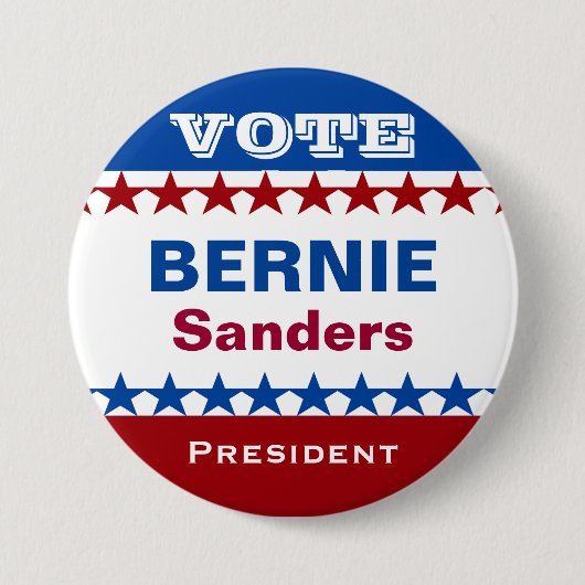 Stemming President Bernie Sanders Ronde Button 7,6 Cm (Voorkant)